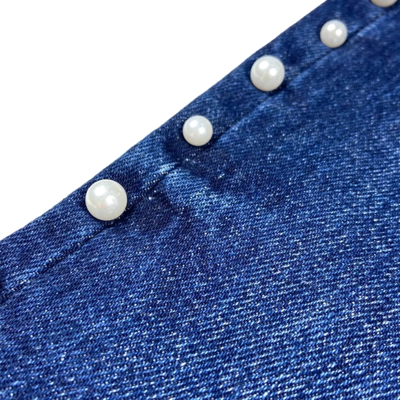 ZARA Cigarette pearls jeans  Sz 4 - Picture 4 of 10